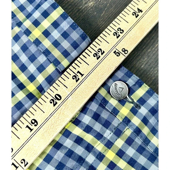 Callaway Golf Shorts Blue Yellow Plaid Pockets Stretch Men's 40 - Picture 7 of 10